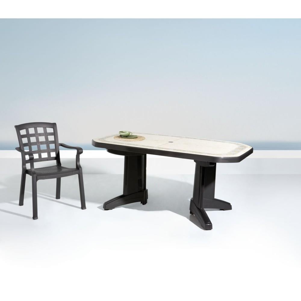 Papatya Laguna 100x165 cm Plastik Bahçe Balkon Masası
