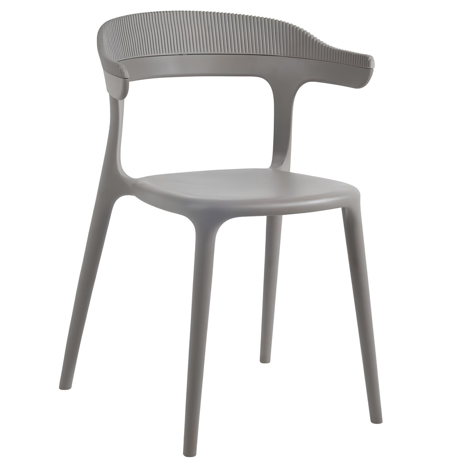 Papatya Luna Stripe Kahve Plastik Sandalye | Bahçe, Mutfak, Balkon Sandalyesi