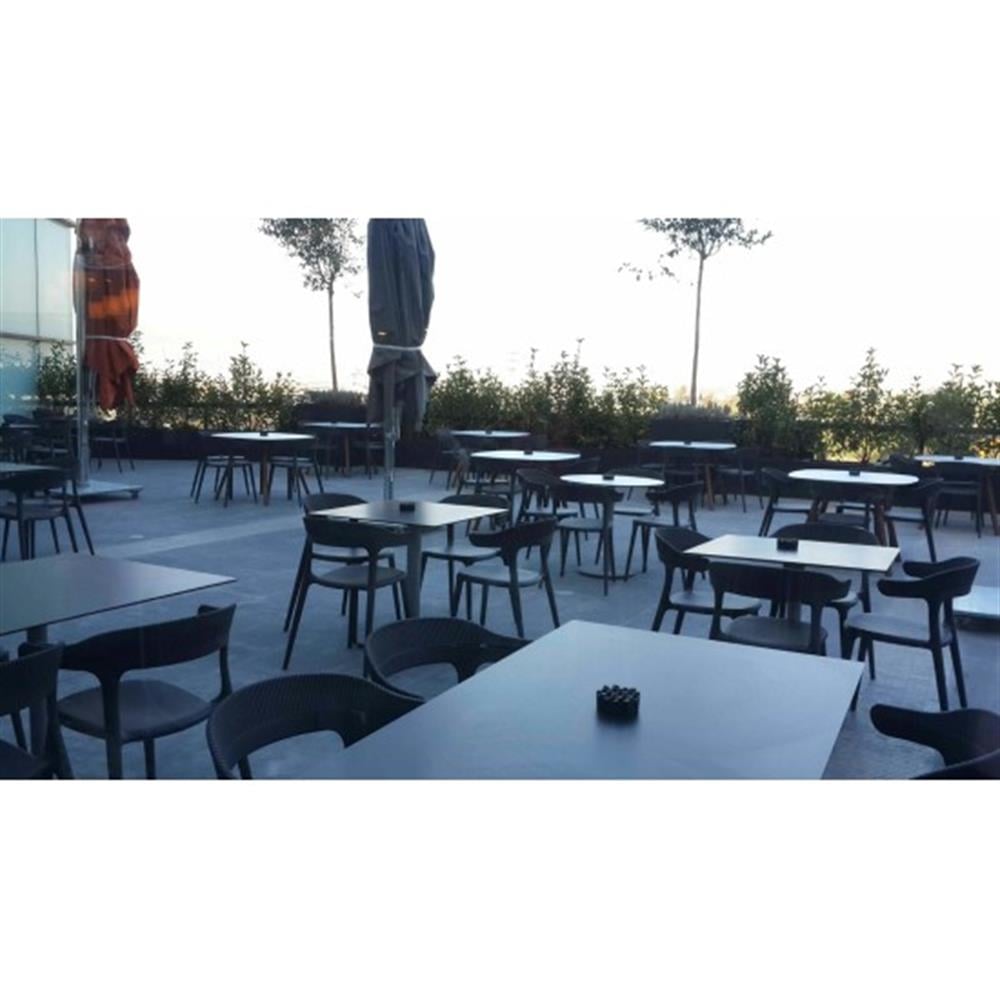 Papatya Luna Stripe Plastik Sandalye Bahçe, Mutfak, Balkon Sandalyesi