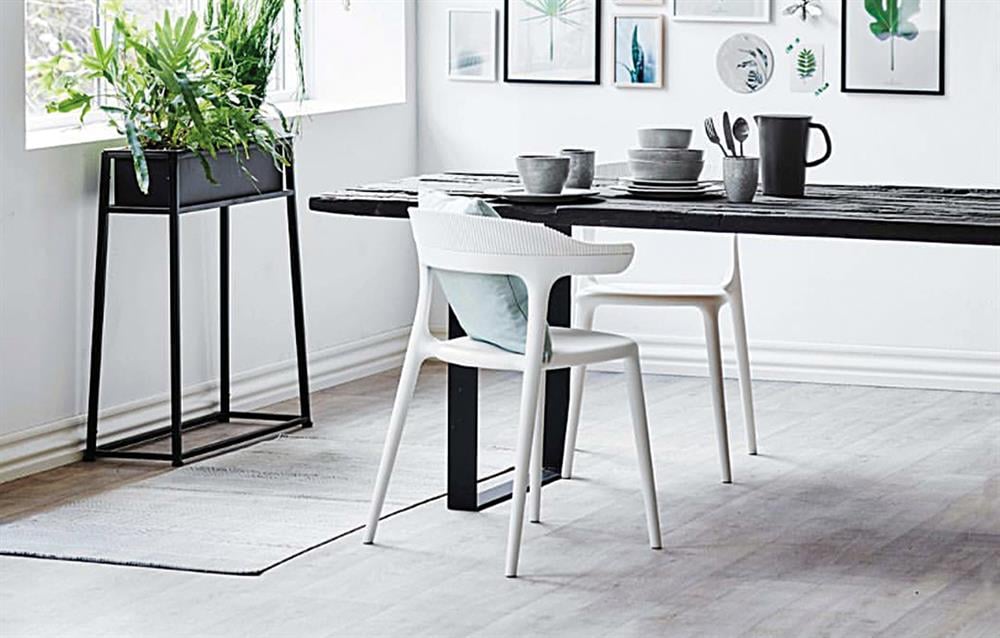 Papatya Luna Stripe Plastik Sandalye | Bahçe, Mutfak, Balkon Sandalyesi