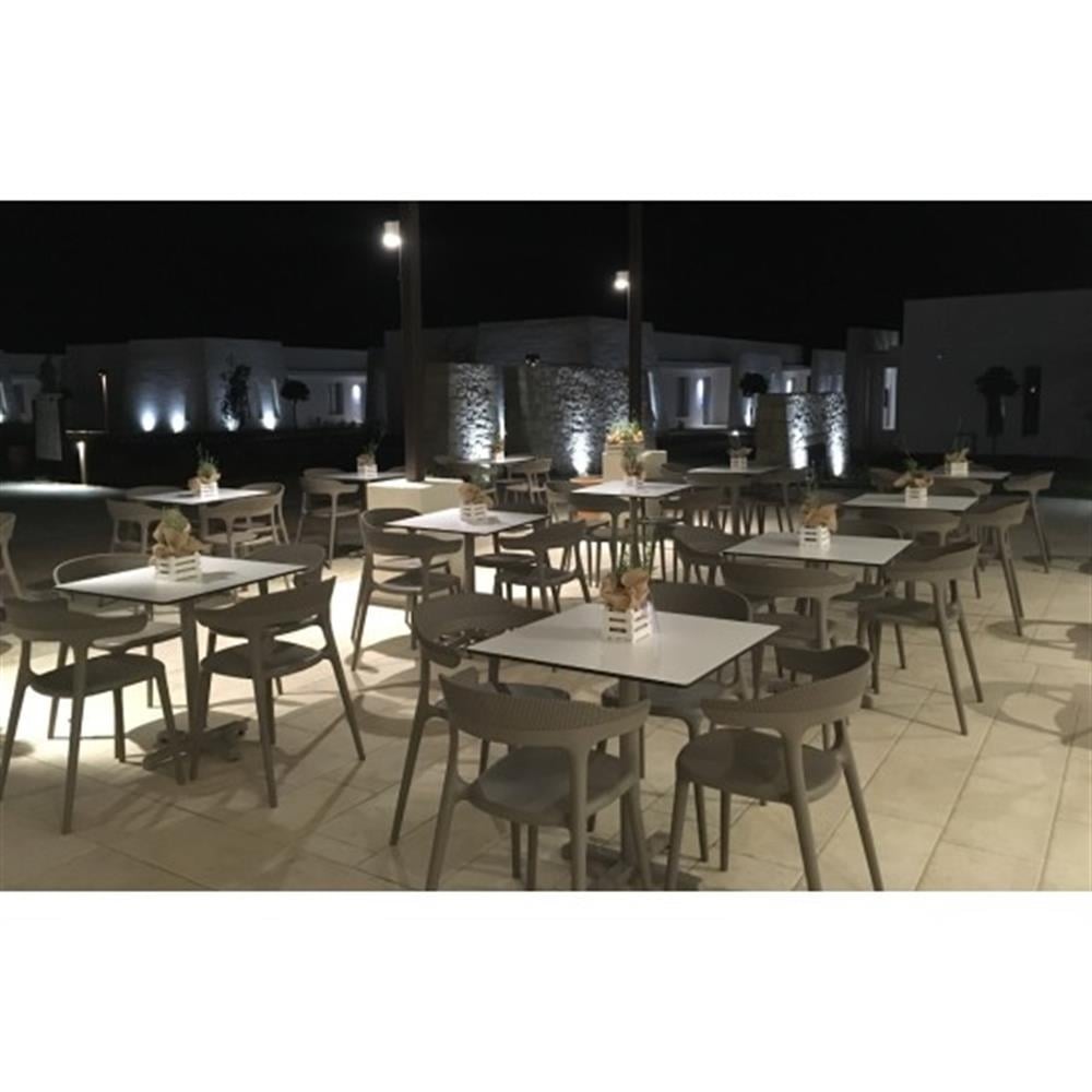 Papatya Luna Stripe Plastik Sandalye Bahçe, Mutfak, Balkon Sandalyesi
