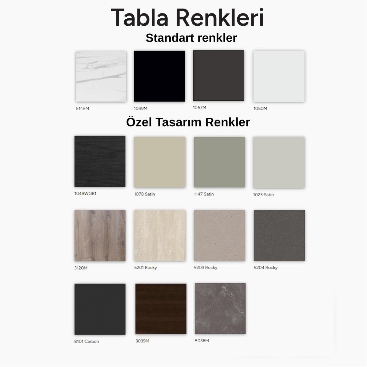 Papatya Tower Sehpa - Compact Tabla & Metal Ayak