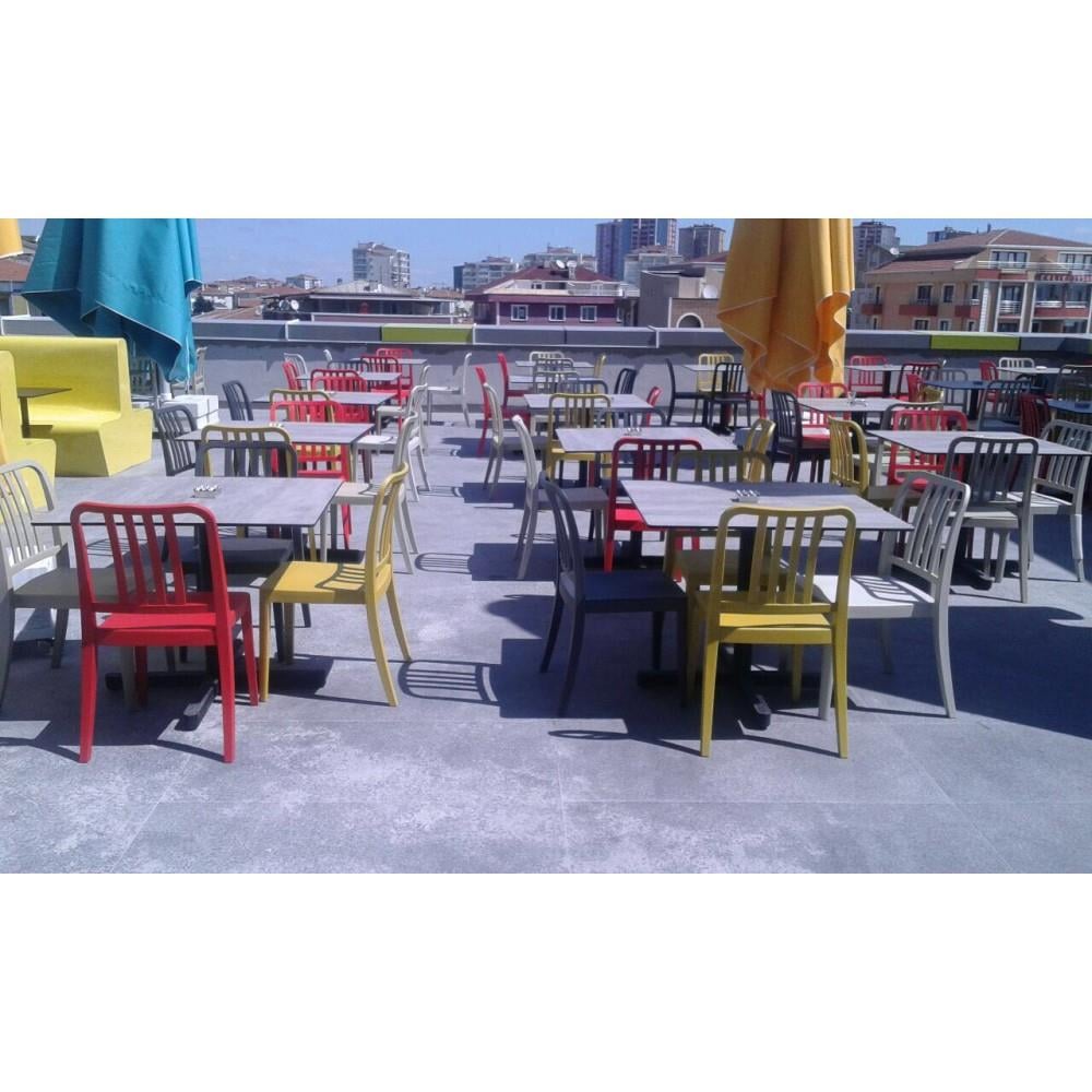 Papatya Varia-S Rattan Plastik Sandalye Bahçe, Mutfak, Balkon Sandalyesi