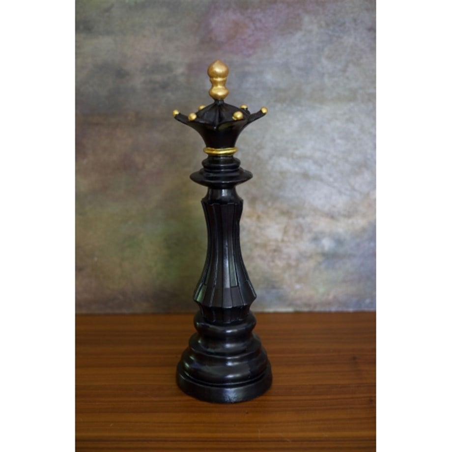 Chess Trio Üçlü Siyah Satranç Takımı Obje 