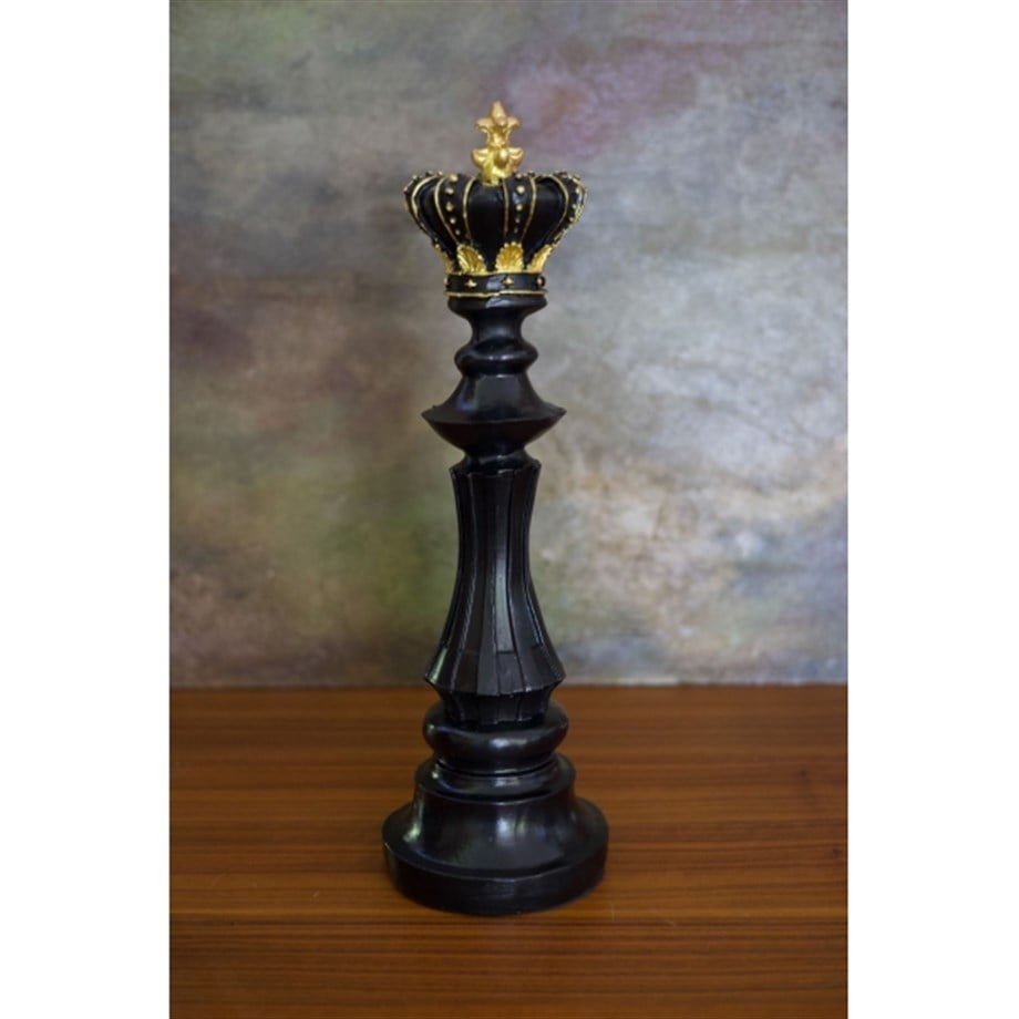 Chess Trio Üçlü Siyah Satranç Takımı Obje 