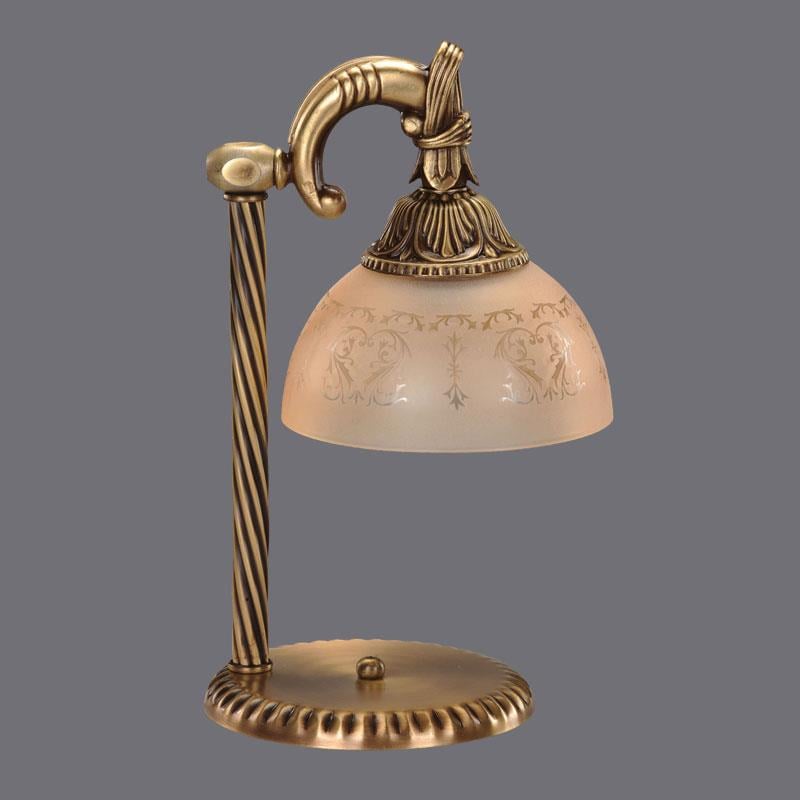 Avize Çarşısı, Armoni Tekli Ananas Renkli Cam Başlıklı, Eskitme Antik Renk Metal Gövde, Masa Lambası BS.3040-52-17A