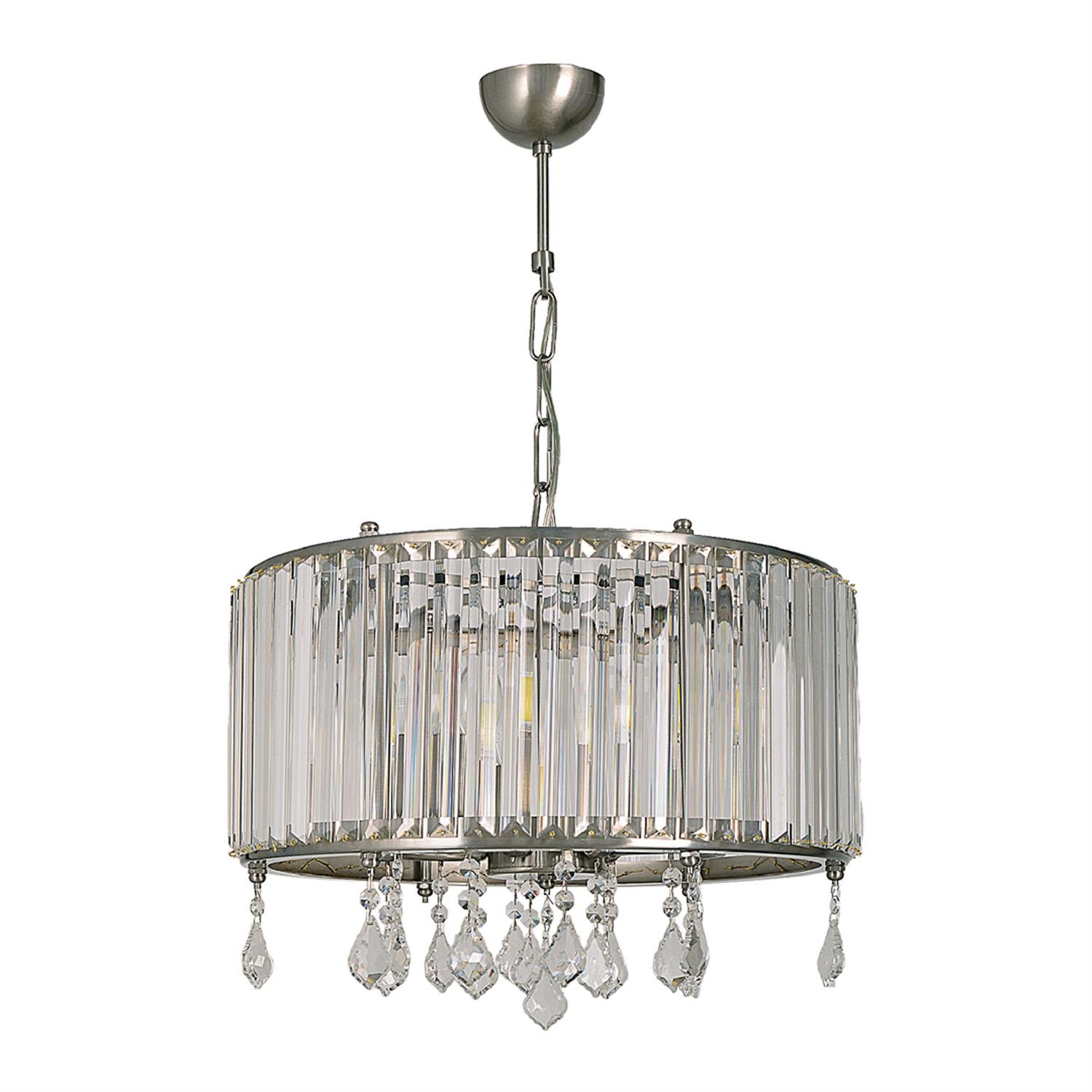 Avize Çarşısı Roni Mat Krom Renkli, Kristal Taşlı, Sarkıt Avize, BS.7433-50-45
