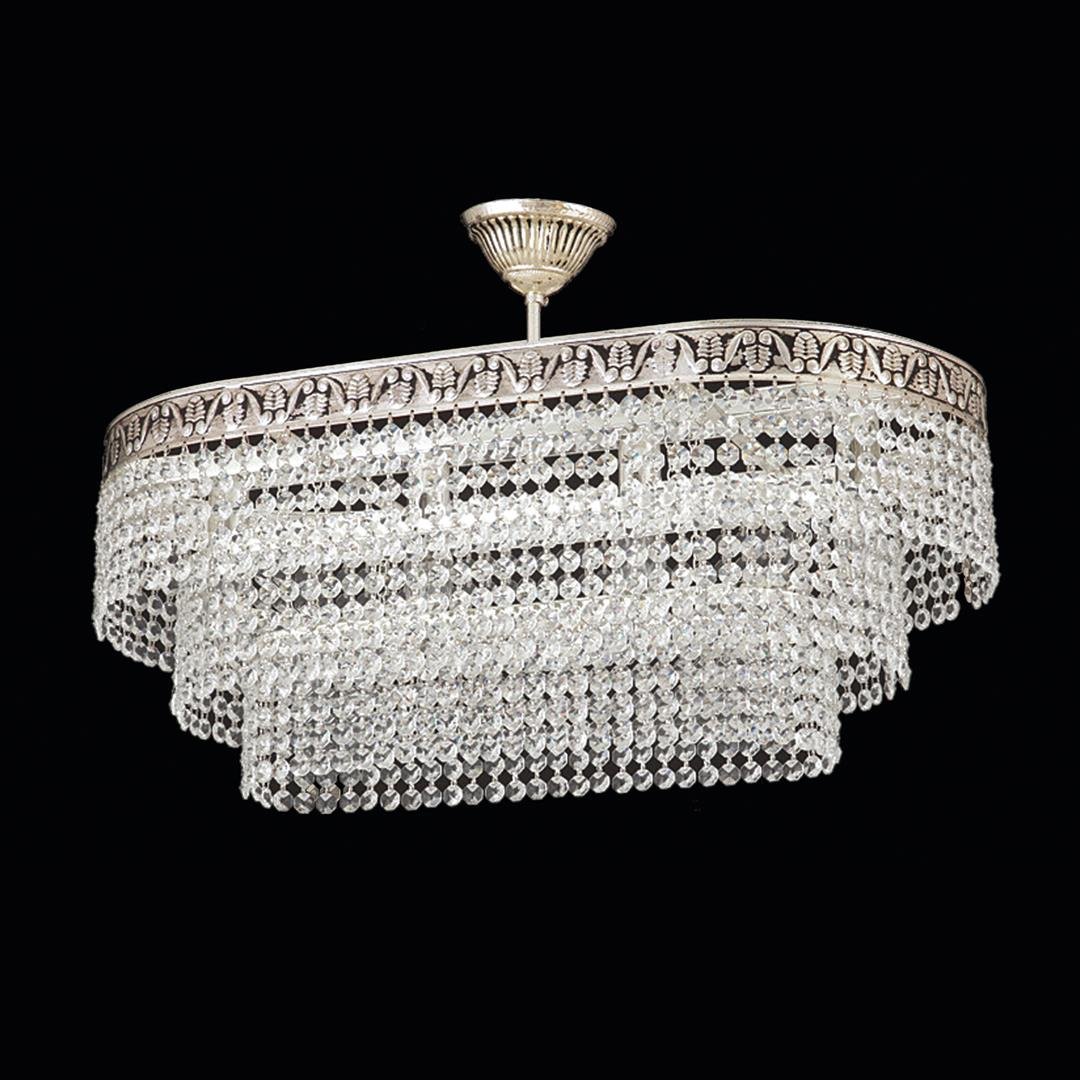 Avize Çarşısı Vengo Kristal Taşlı Gümüş Avize BS.2779-59-60