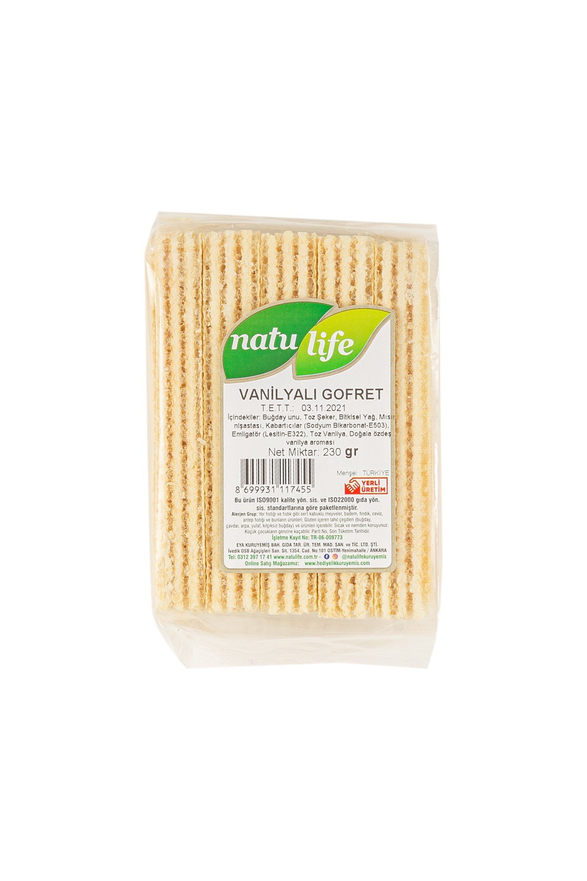 Vanilyalı Gofret | Natulife Taze Kuruyemiş- Natulife