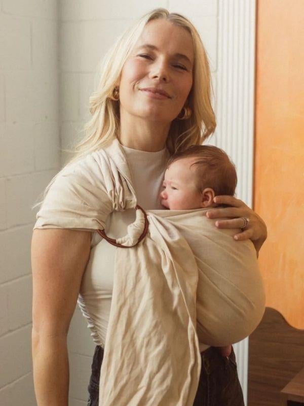 %100 Doğal Müslin Halka Sling Bebek Taşıyıcı 60X200 Mother Baby