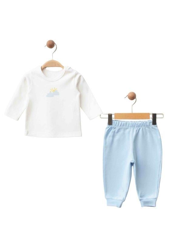 3’lü Organik Bebek Kapüşonlu Eşofman Takımı