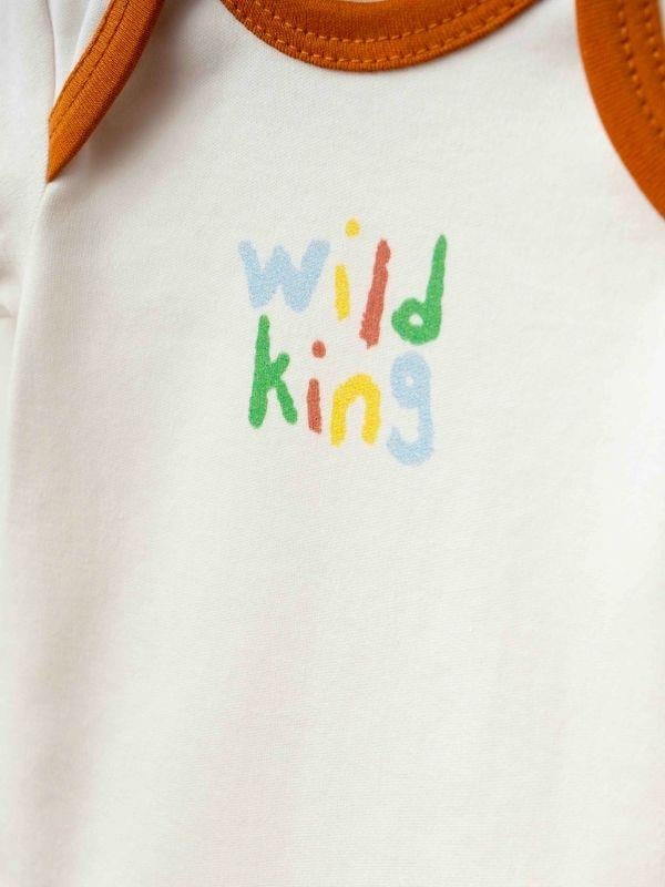 3’lü Organik Bebek Safari Desenli Şapkalı Tulum Seti