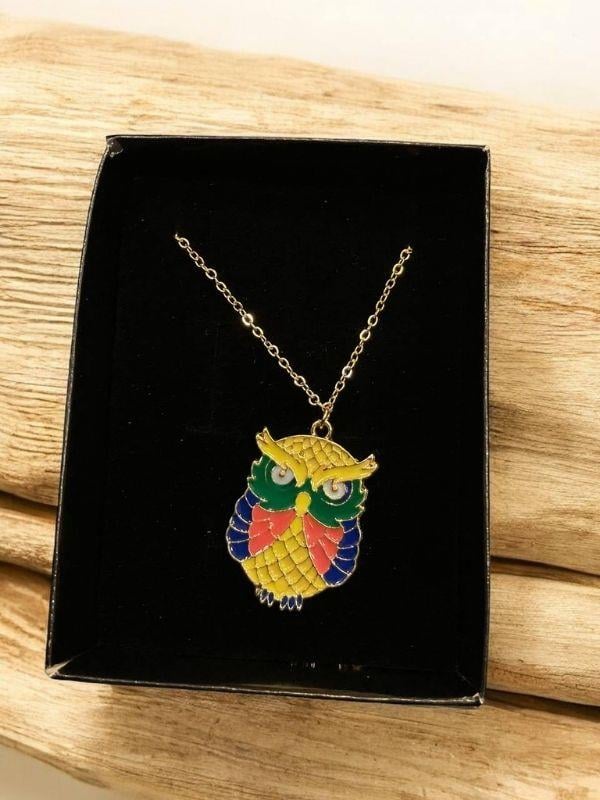 Baykuş Charmlı Tasarım Kolye