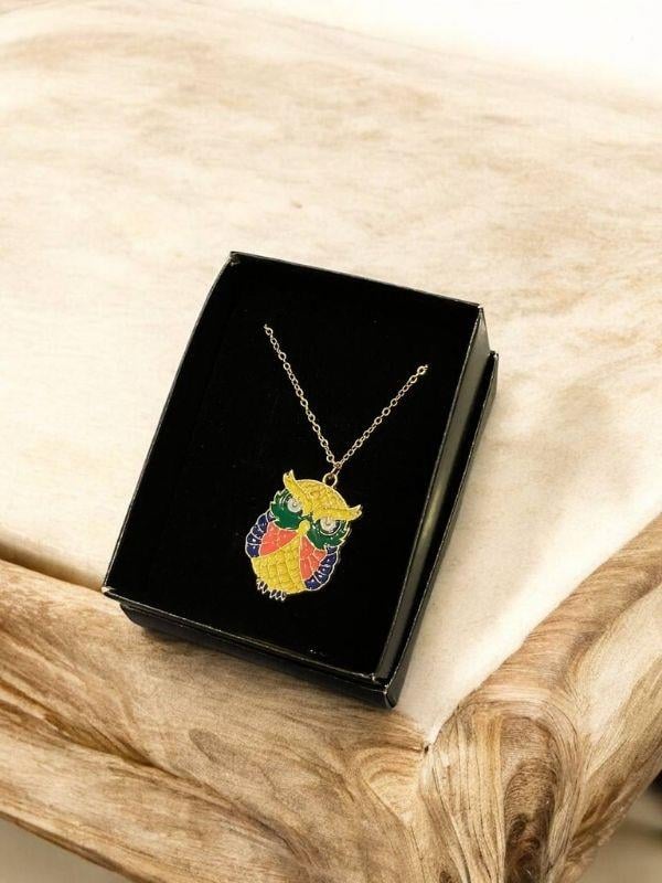 Baykuş Charmlı Tasarım Kolye