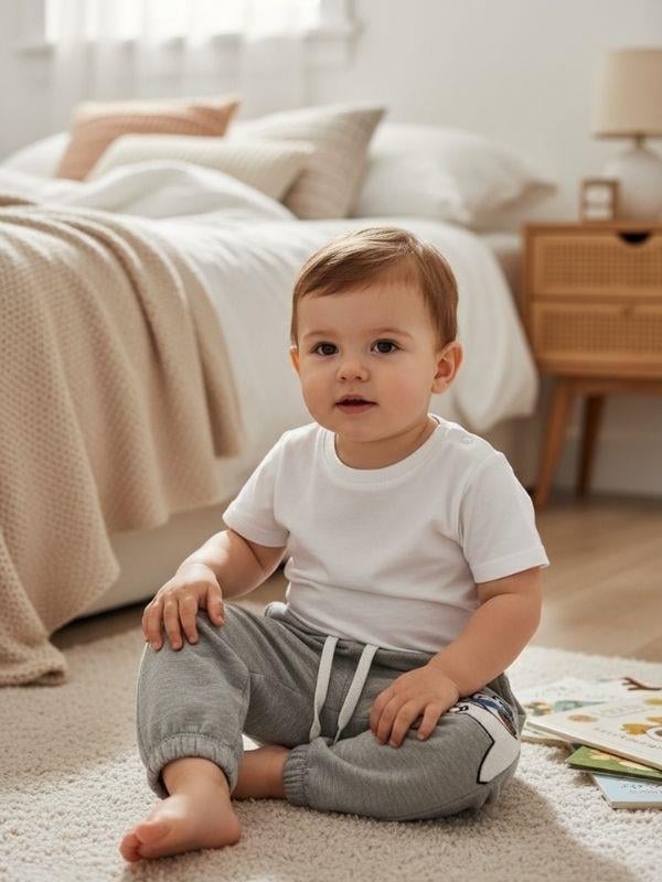 Bebek Ayıcık Desenli Eşofman Alt