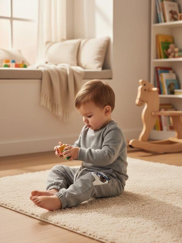 Bebek Ayıcık Desenli Eşofman Alt