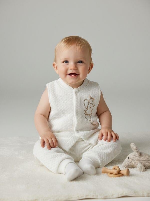 Bebek Ayıcık Desenli Yelek