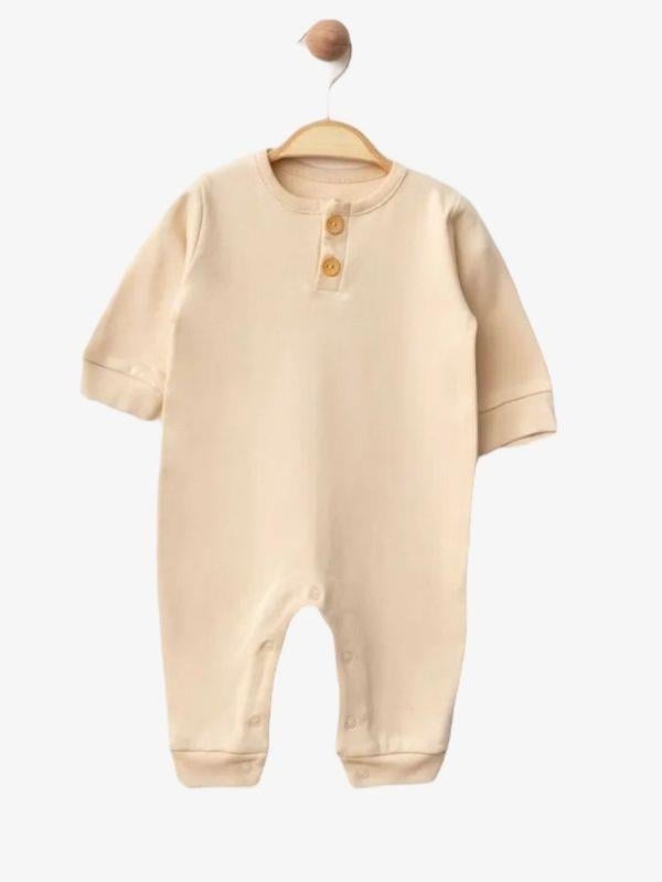 Bebek Düğmeli Organik Tulum