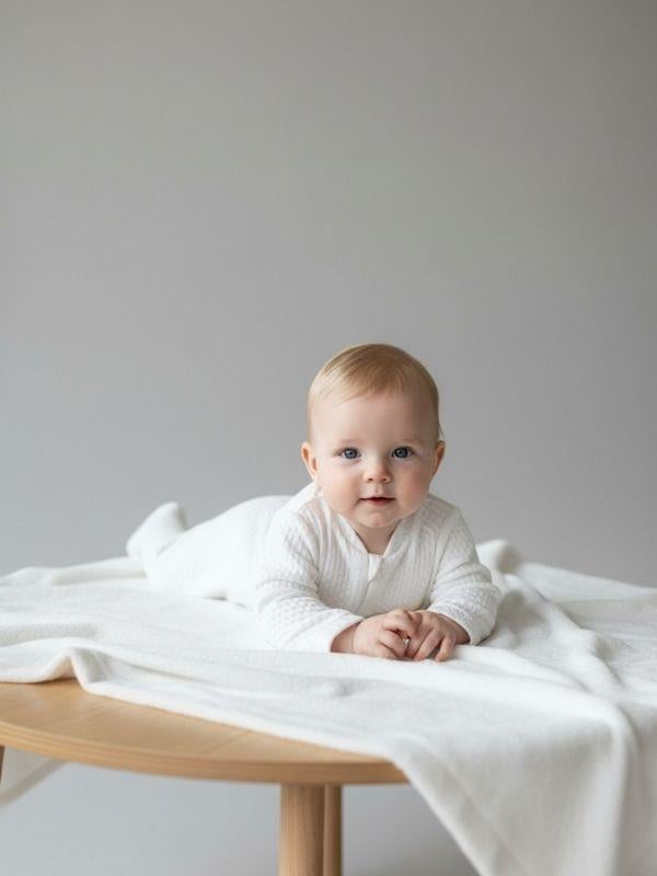 Bebek Kuzu Desenli Kapitone Fermuarlı Tulum