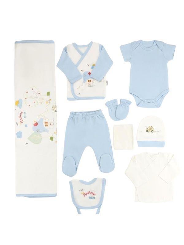 Bebek Manzara Desenli 10 lu Organik Hastane Çıkışı