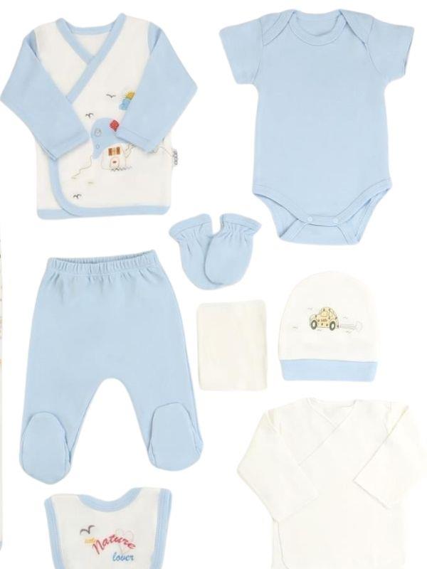 Bebek Manzara Desenli 10 lu Organik Hastane Çıkışı