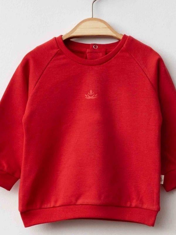 Bebek Organik Kırmızı Sweat