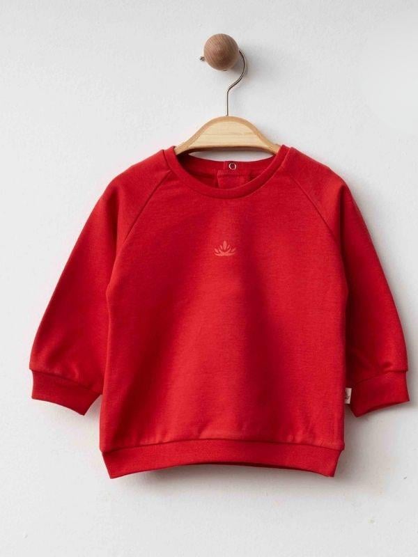 Bebek Organik Kırmızı Sweat