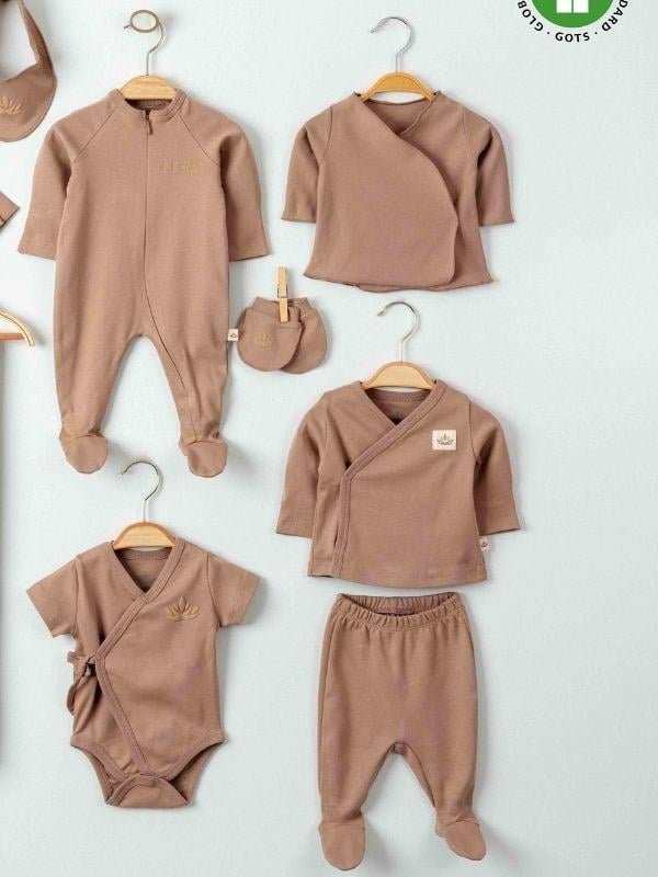 Bebek Organik Pamuklu 10 Parça Hastane Çıkış Seti