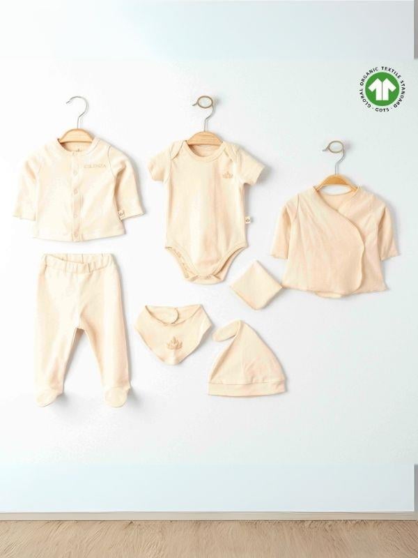 Bebek Organik Pamuklu 7 Parça Hastane Çıkışı Seti