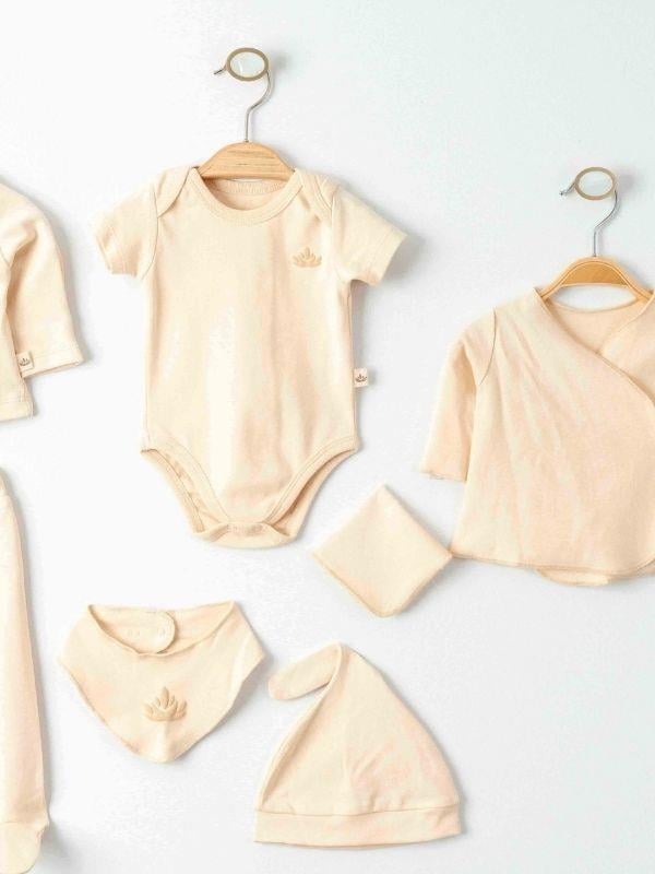 Bebek Organik Pamuklu 7 Parça Hastane Çıkışı Seti