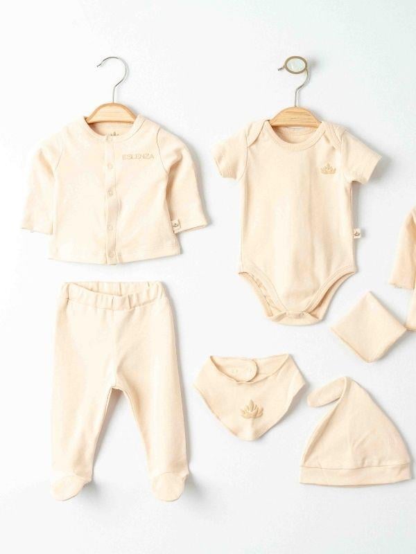 Bebek Organik Pamuklu 7 Parça Hastane Çıkışı Seti