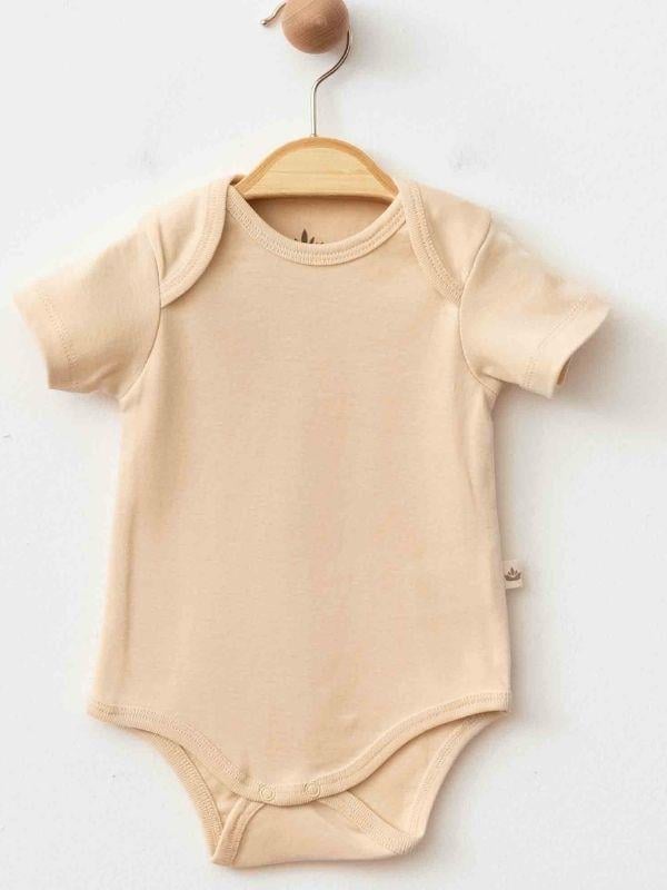 Bebek Organik Pamuklu Kolsuz Çıtçıtlı İkili Body Set