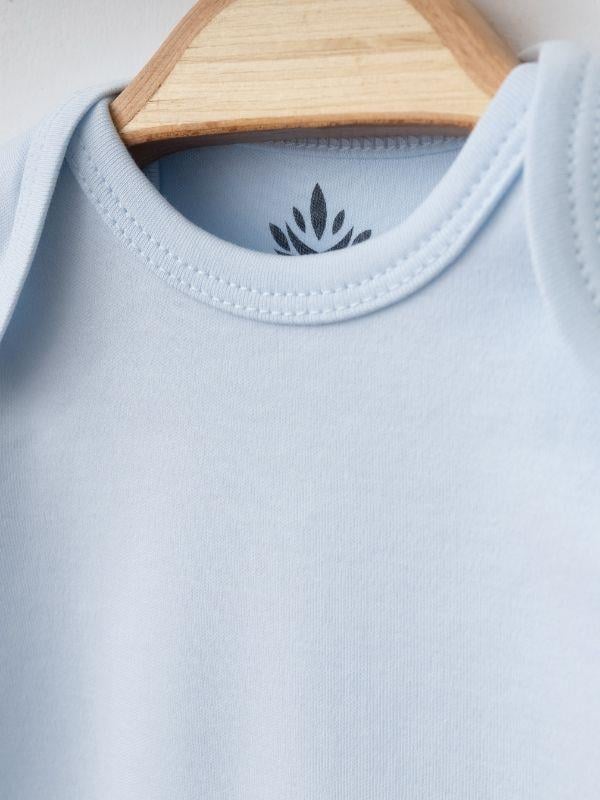 Bebek Organik Pamuklu Uzun Kollu Mavi Gri Body 2’li Set