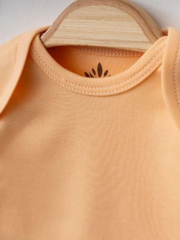 Bebek Organik Pamuklu Uzun Kollu Pembe Somon Body 2’li Set