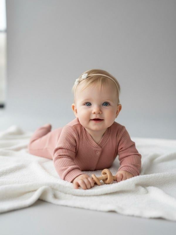 Bebek Pamuklu Fitilli Şapkalı Tulum