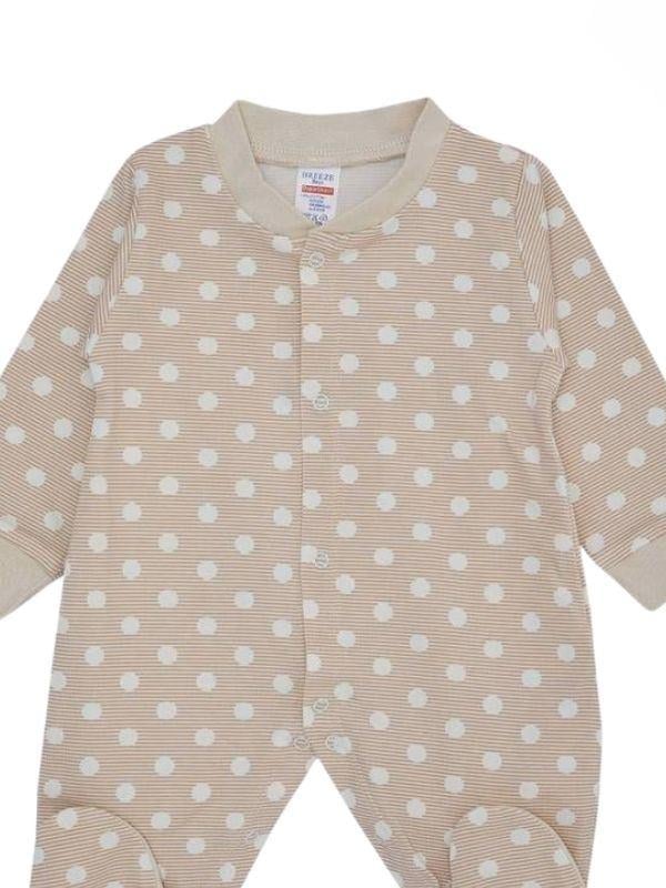 Bebek Şapkalı Desenli Pamuklu Patikli Tulum