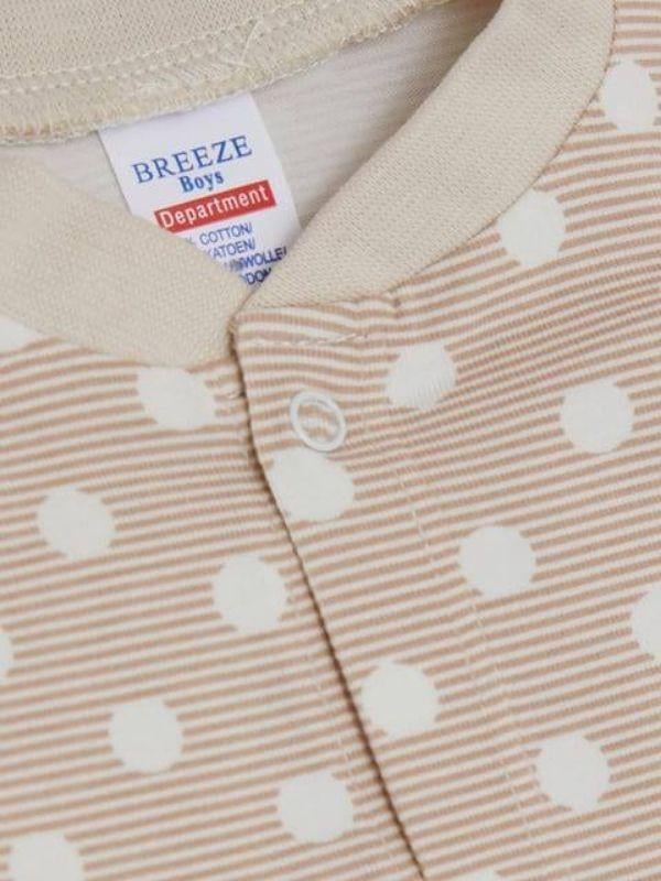 Bebek Şapkalı Desenli Pamuklu Patikli Tulum