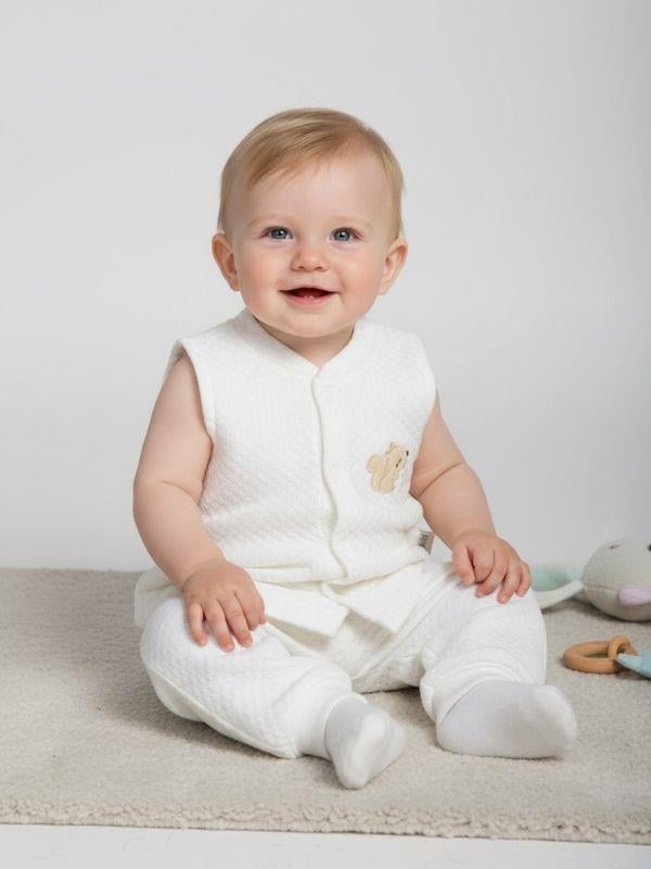 Bebek Sincap Desenli Yelek