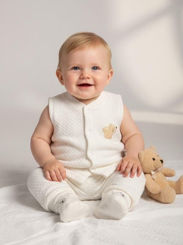 Bebek Sincap Desenli Yelek