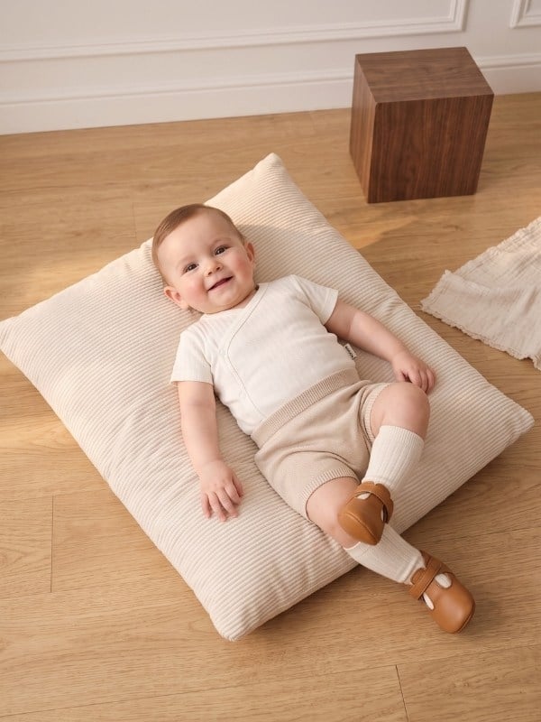Bebek Yarım Kollu Kruvaze Çıtçıtlı Body
