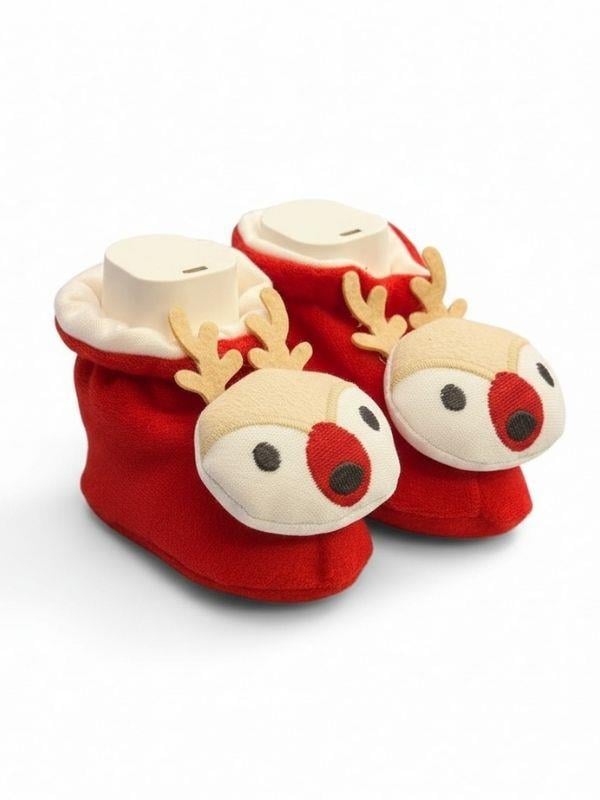 Bebek Yılbaşı Temalı Çıngıraklı Kutulu Patik