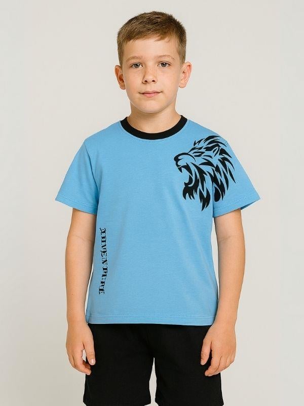 Çocuk Aslan Baskılı Pamuklu Oversize T-shirt