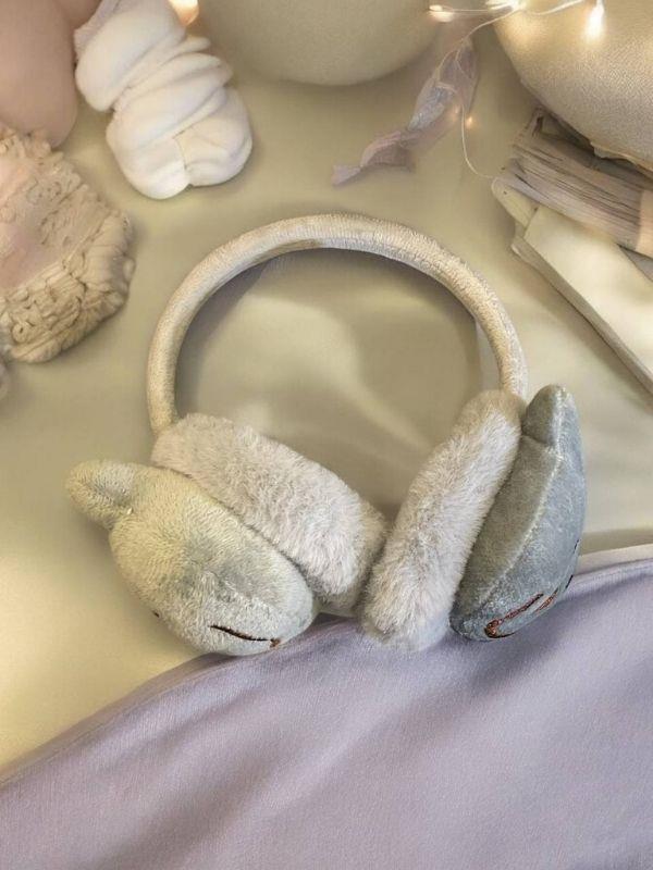 Çocuk Ayıcık Figürlü Peluş Tüylü Kulaklık