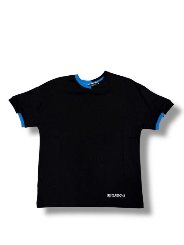 Çocuk Basic Yaka Detaylı Oversize T-shirt