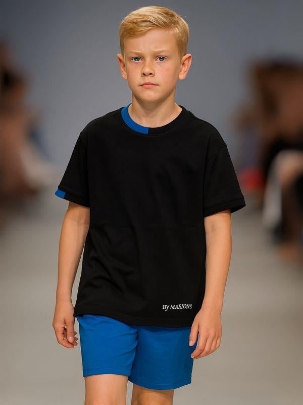 Çocuk Basic Yaka Detaylı Oversize T-shirt