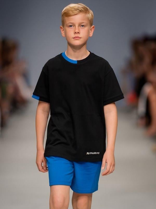 Çocuk Basic Yaka Detaylı Oversize T-shirt