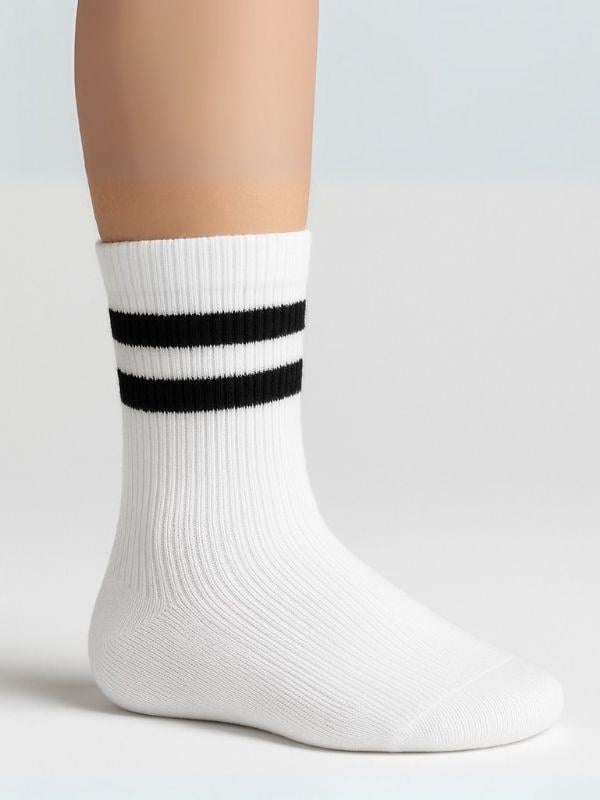 Çocuk Çizgili Pamuklu Soket Çorap
