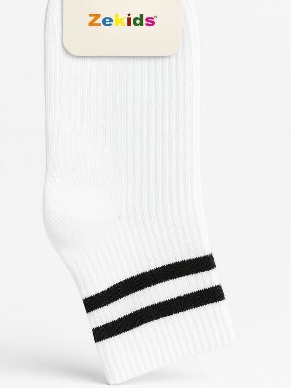 Çocuk Çizgili Pamuklu Soket Çorap