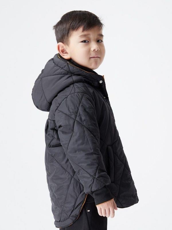 Çocuk Desenli Çift Taraflı Cepli Mont