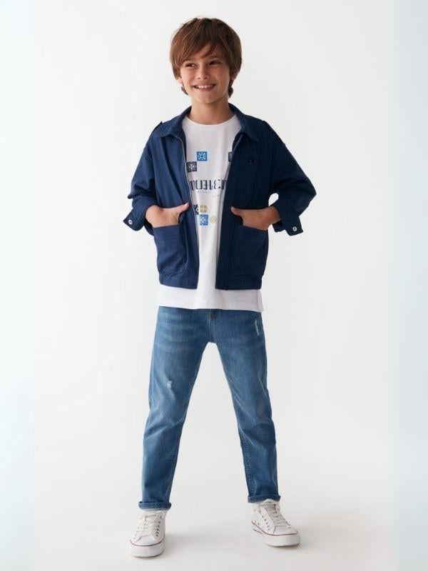 Çocuk Esnek İnce Kumaş Kot Pantolon